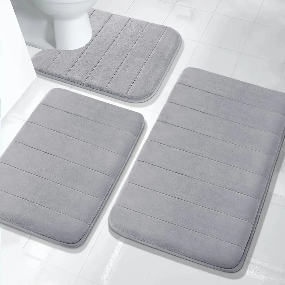 Memory Foam Bathmat 3pcs