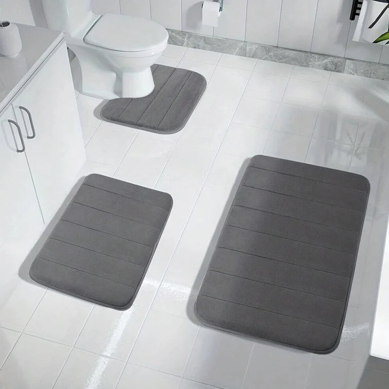 Memory Foam Bathmat 3pcs