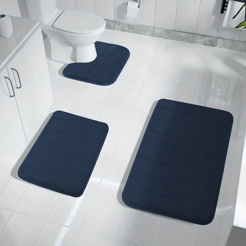 Memory Foam Bathmat 3pcs