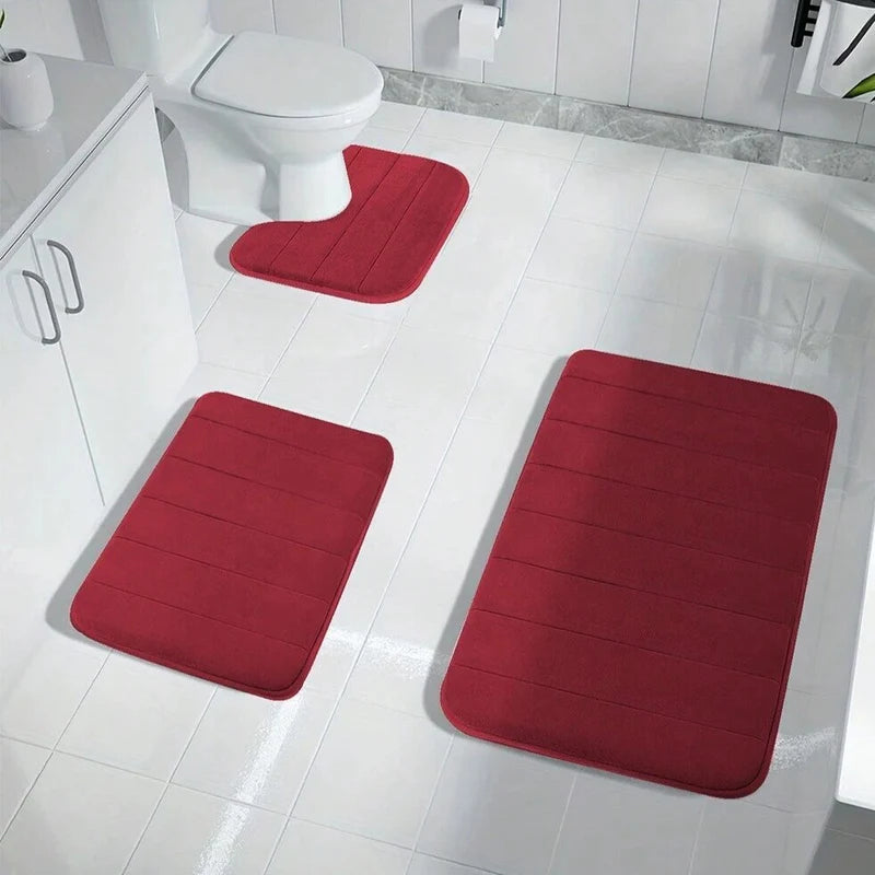 Memory Foam Bathmat 3pcs