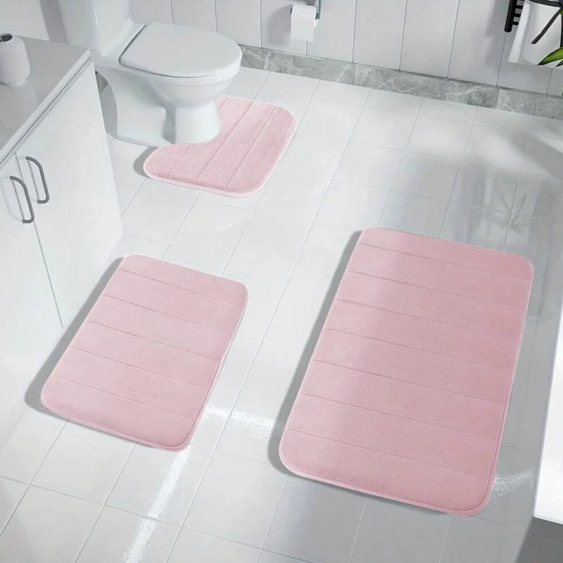 Memory Foam Bathmat 3pcs