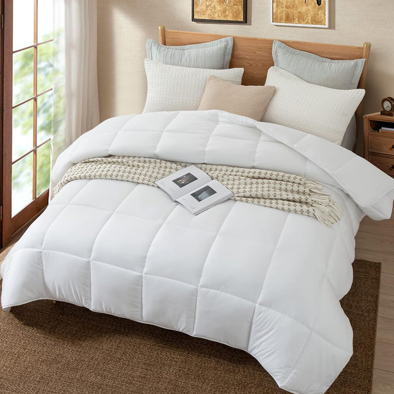 Microfiber Box Stitched Bamboo Duvet Blanket_11