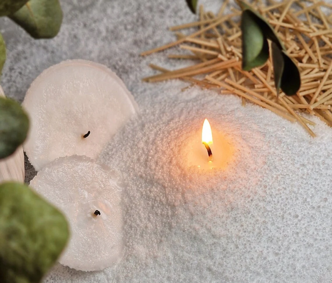 Pearled Sand Candle Set + FREE 200 Cotton Wicks