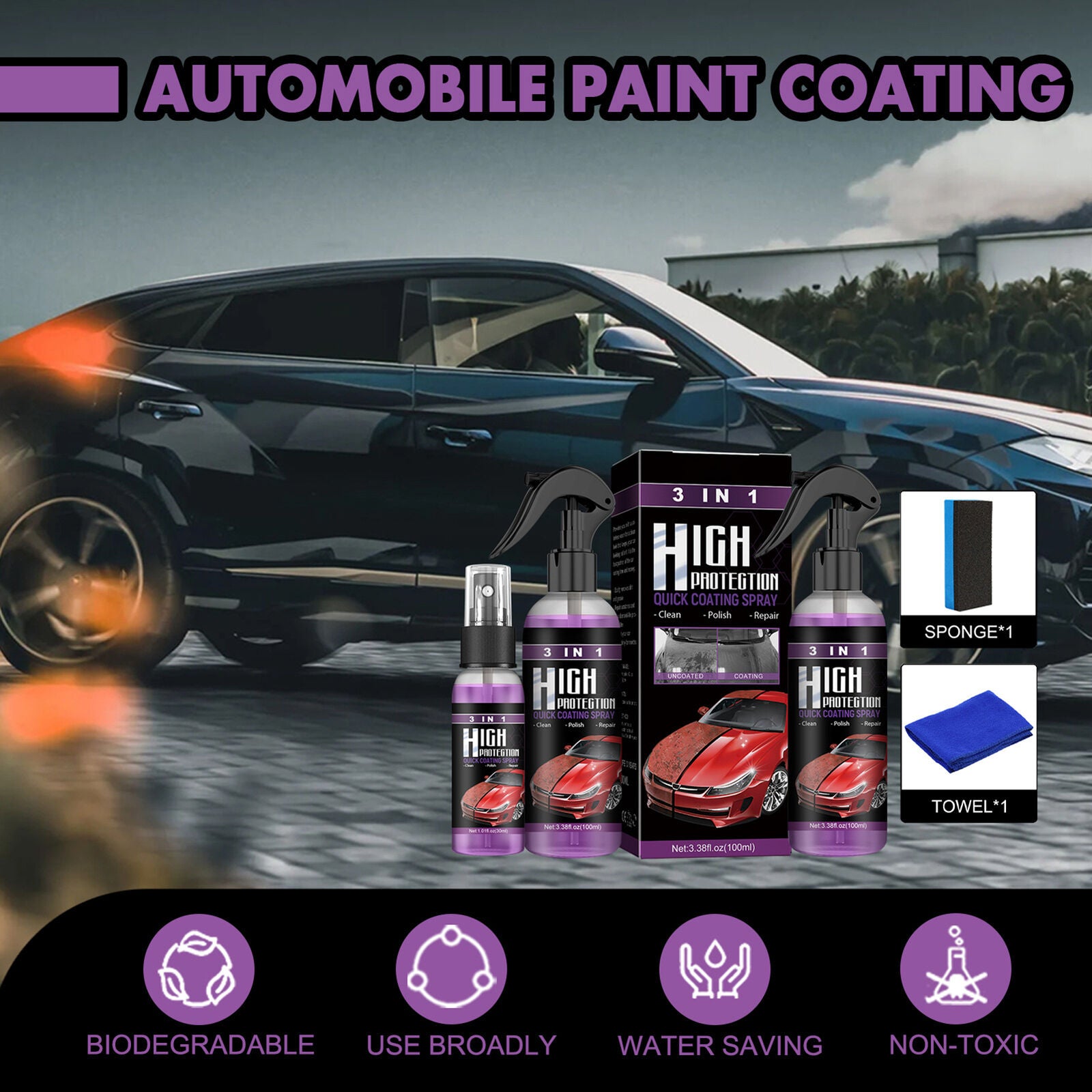 3 In 1 High Protection Ceramic Coating Spray