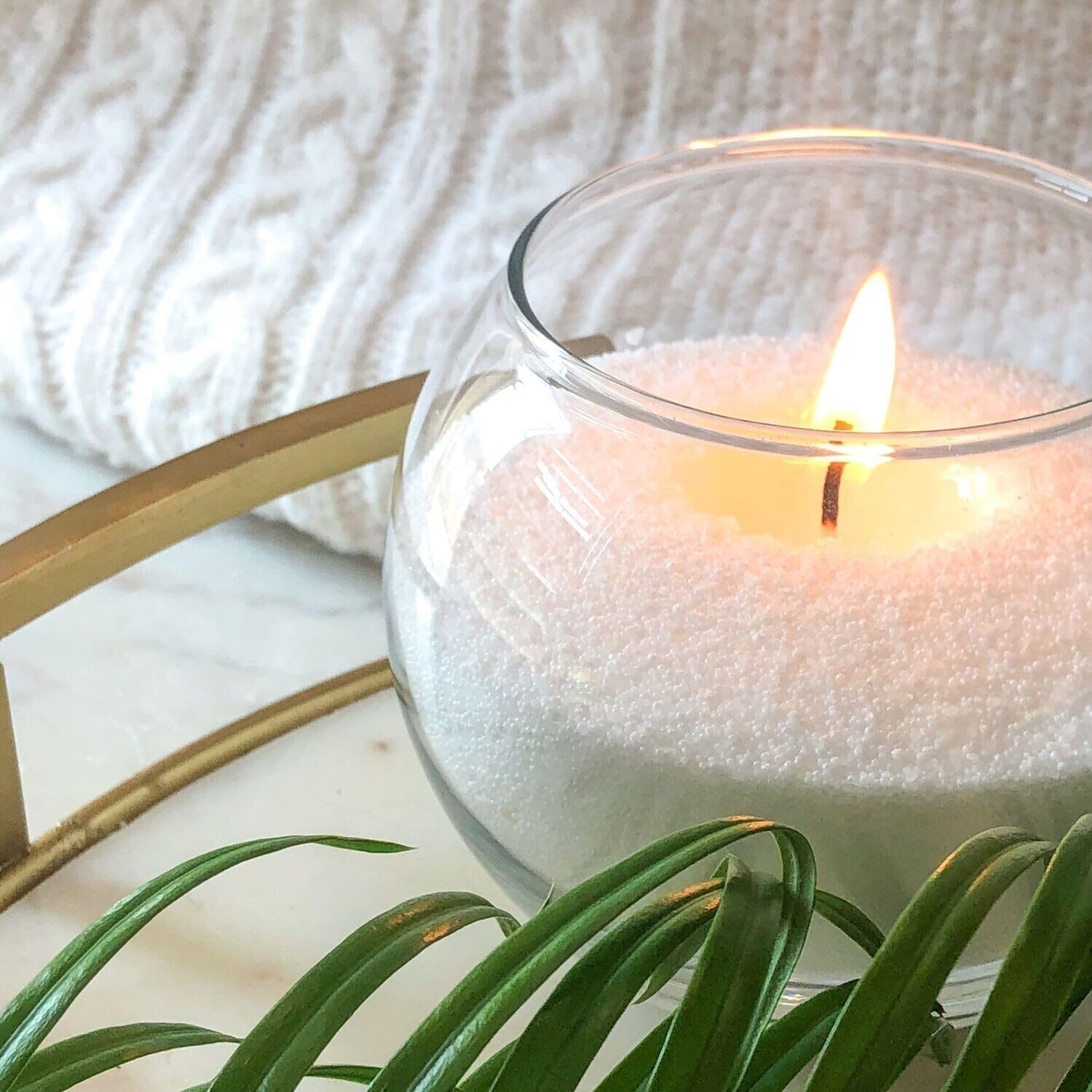 Pearled Sand Candle Set + FREE 200 Cotton Wicks