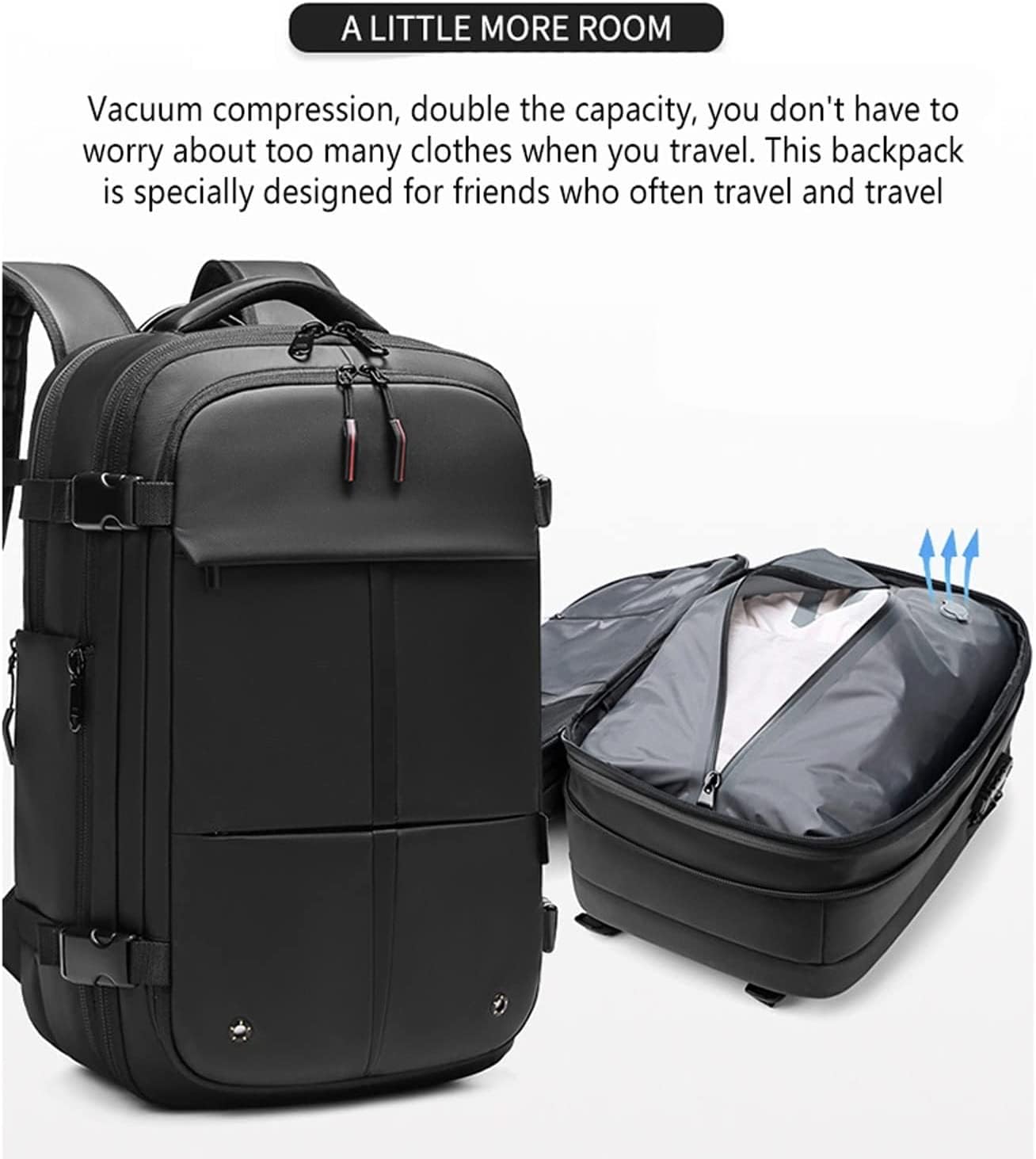 Vacuum Compression Travel Backpack + FREE Air Pump Worth $99