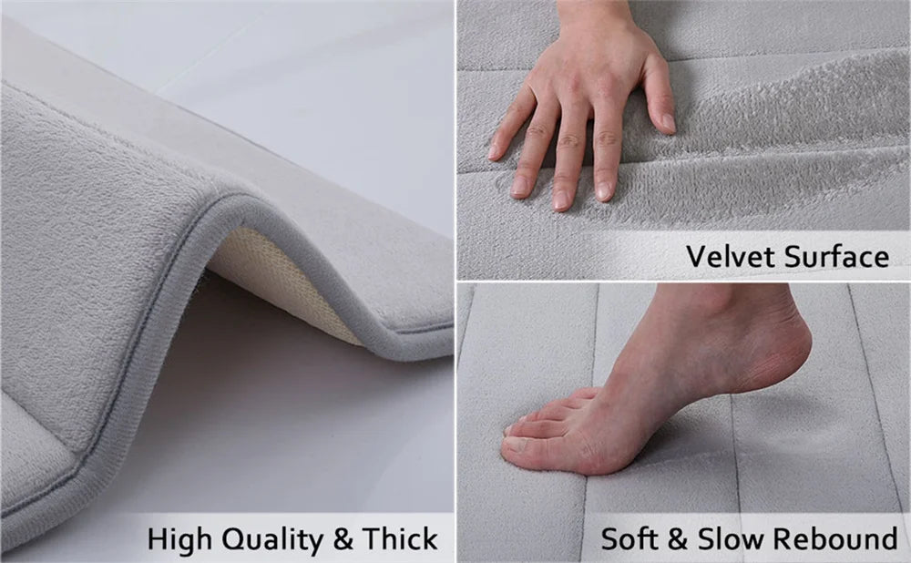 Memory Foam Bathmat 3pcs