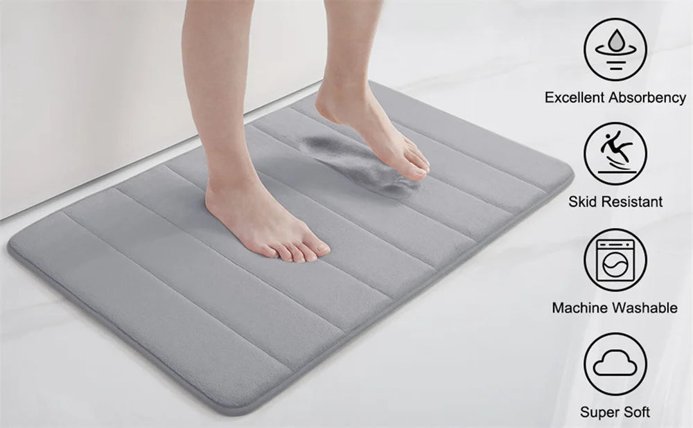 Memory Foam Bathmat 3pcs