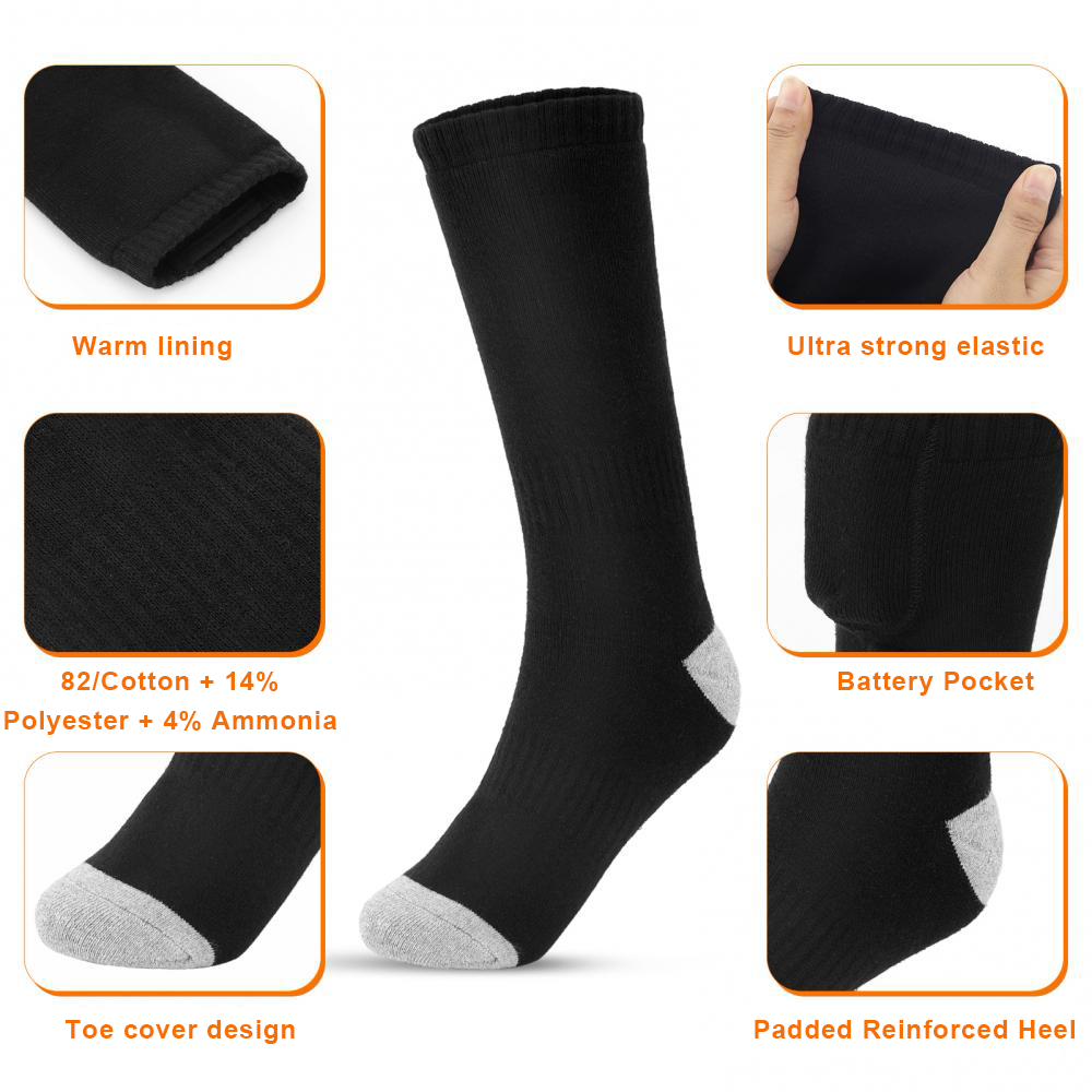 Rechargeable Heated Socks + FREE Batteries