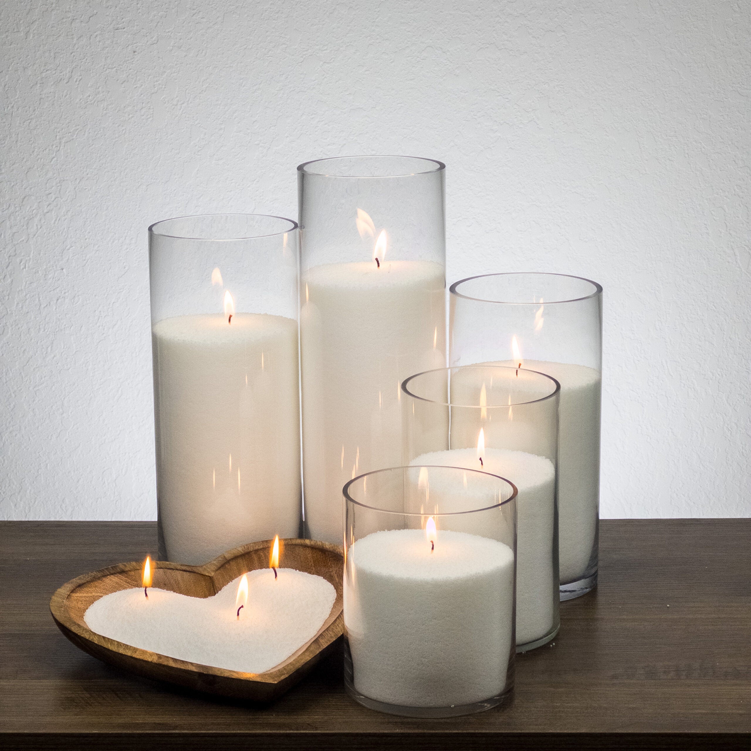 Pearled Sand Candle Set + FREE 200 Cotton Wicks