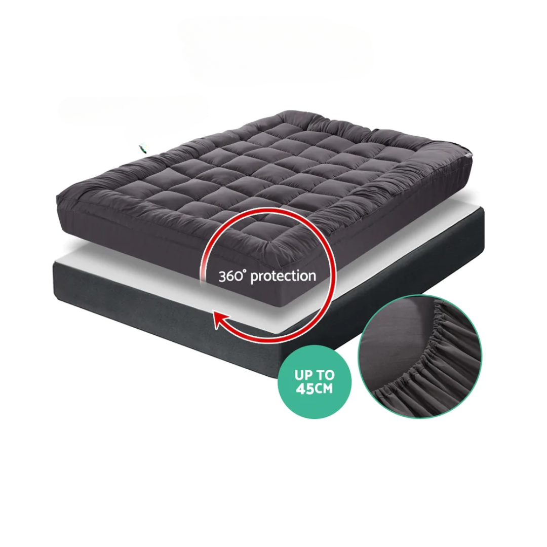 Charcoal Bamboo Mattress Topper