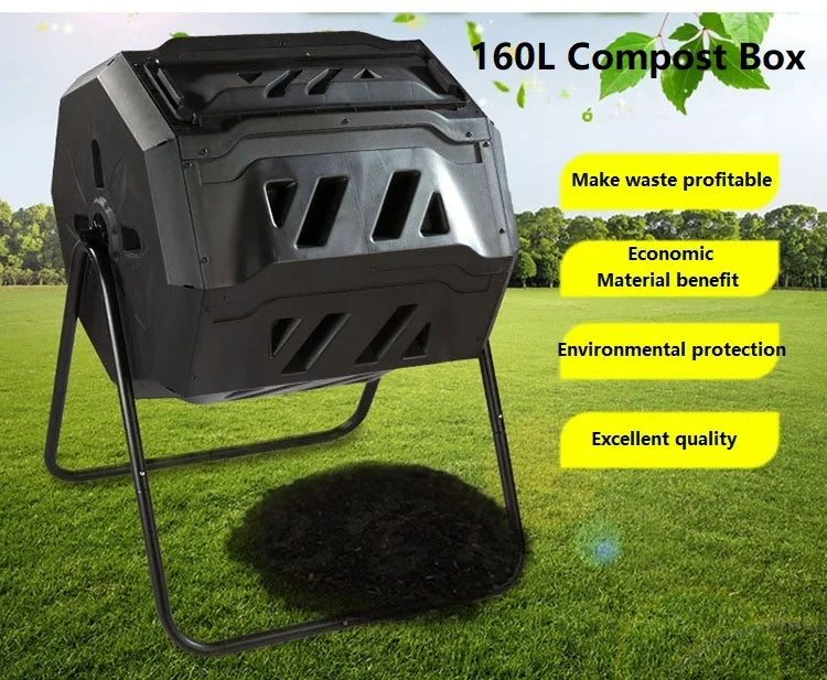 160L Dual Chamber Compost Tumbler