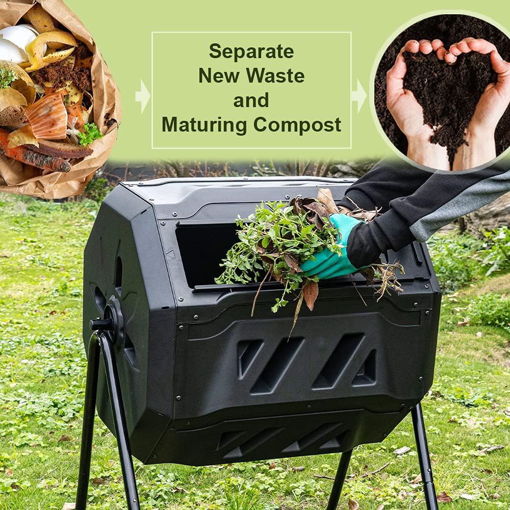 160L Dual Chamber Compost Tumbler