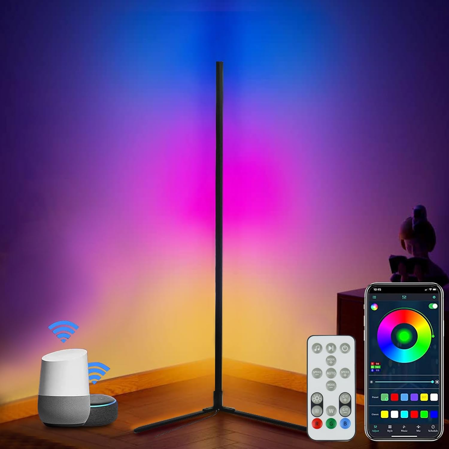 LED Corner Light Stand