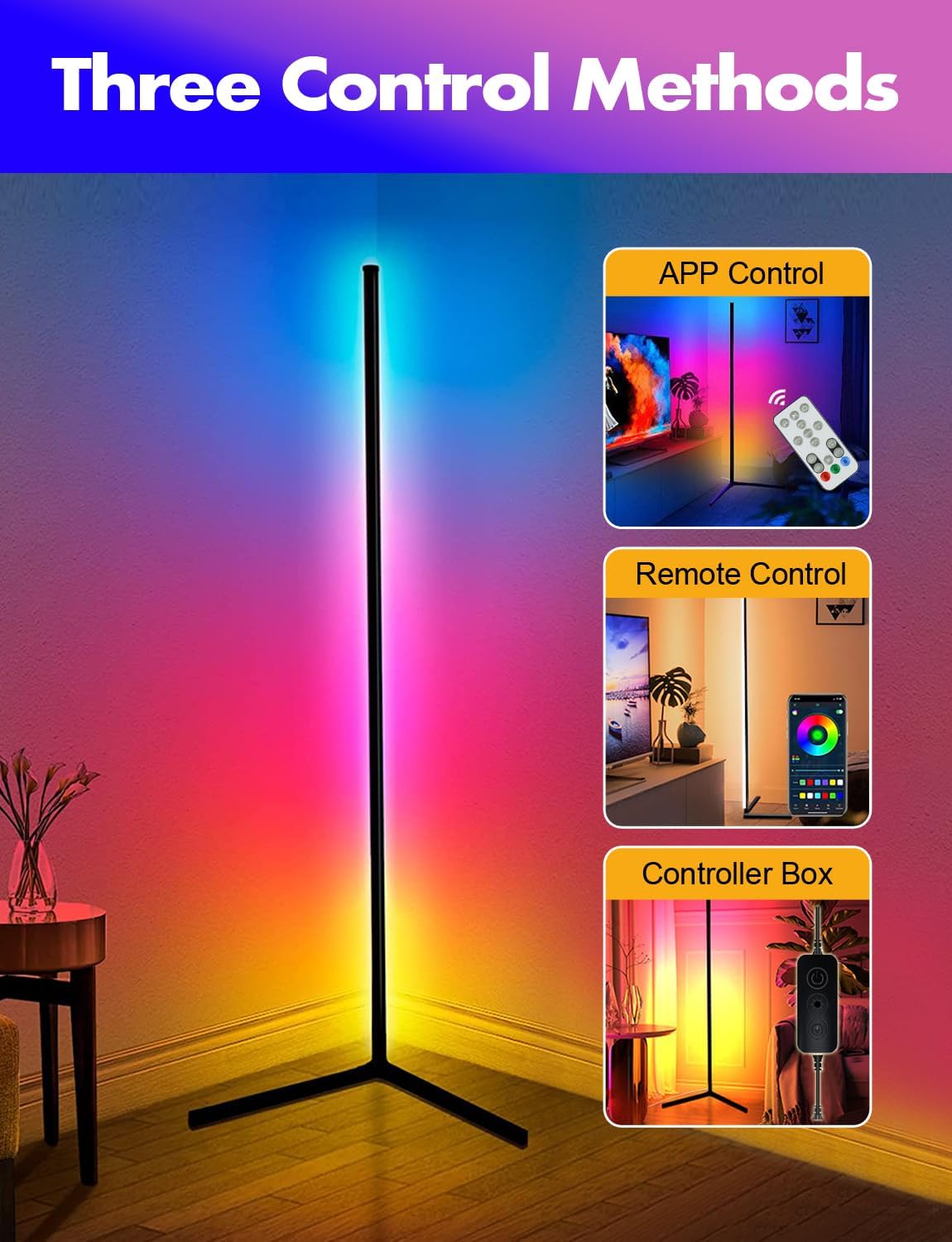 LED Corner Light Stand