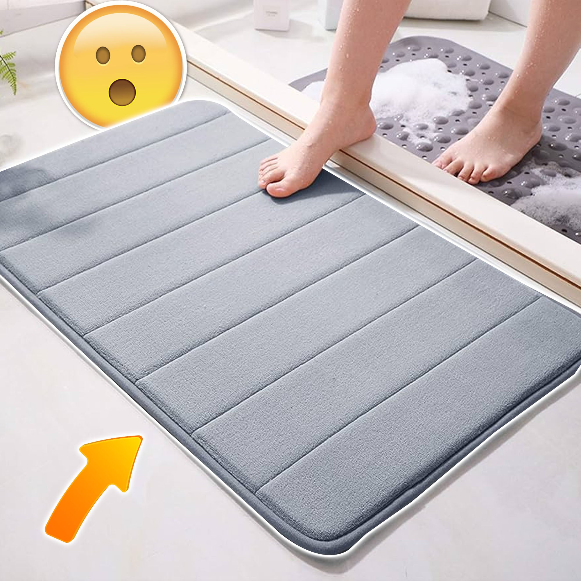 Memory Foam Bathmat 3pcs