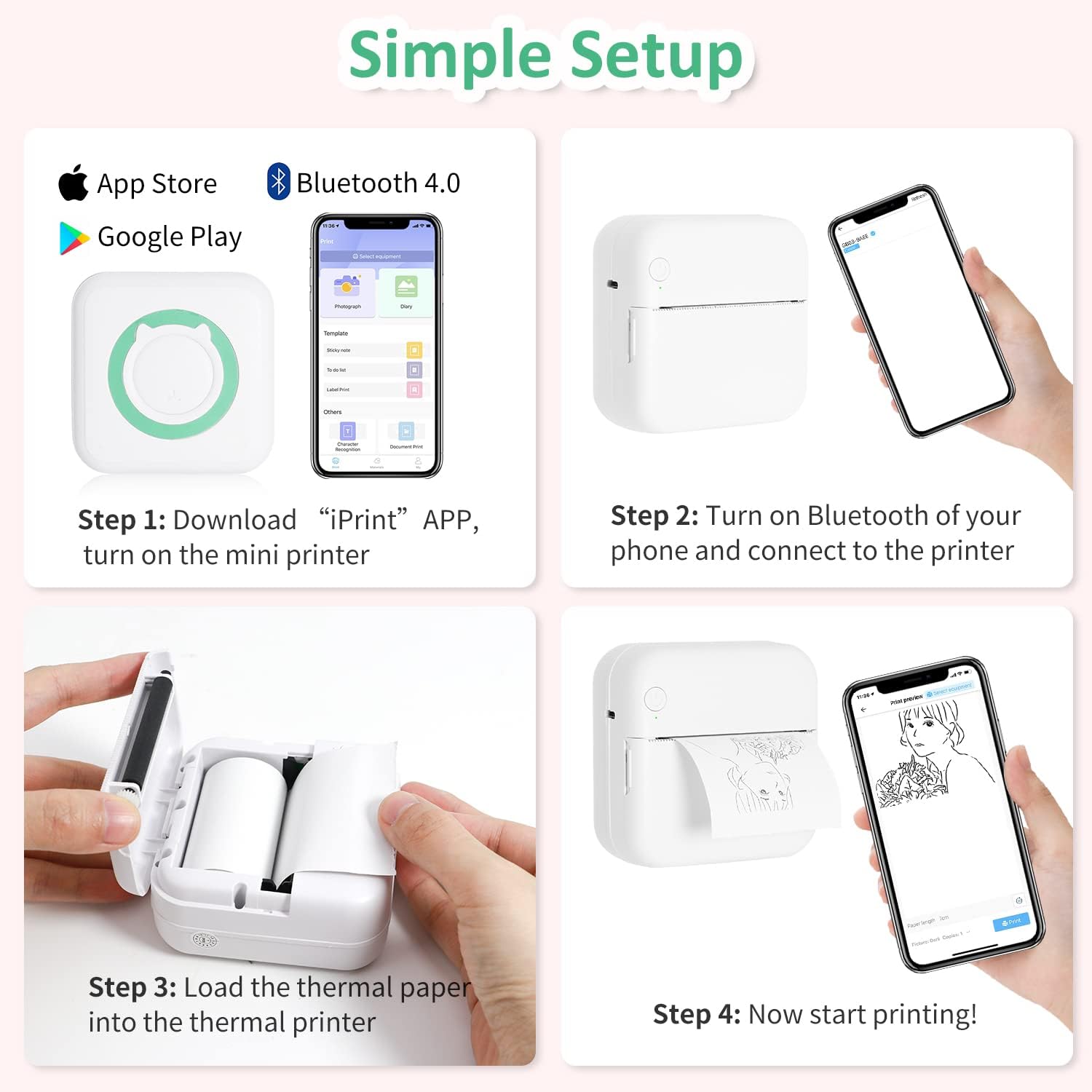 Mini IOS/Android Bluetooth Printer