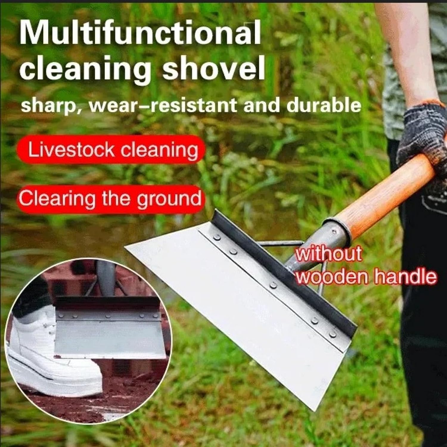 Multi-Purpose Cleaning Shovel - Steel Blade