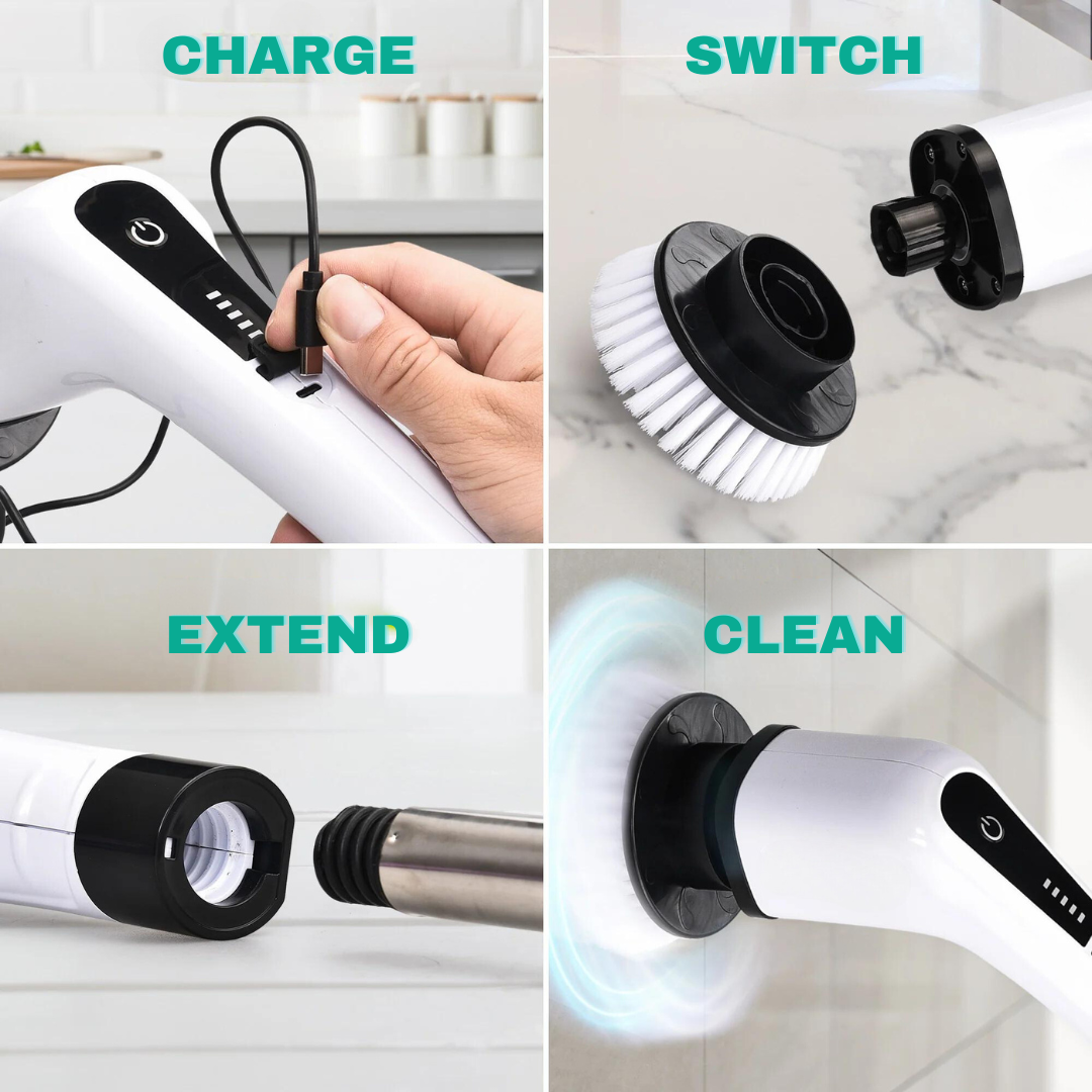 9-In-1 Electric Spin Scrubber