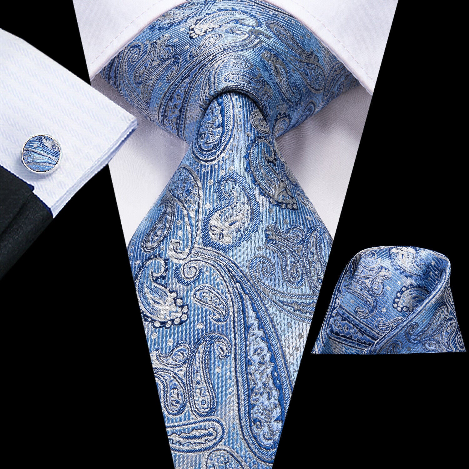 Silk Tie & Cufflink Set + FREE 4-Day Delivery