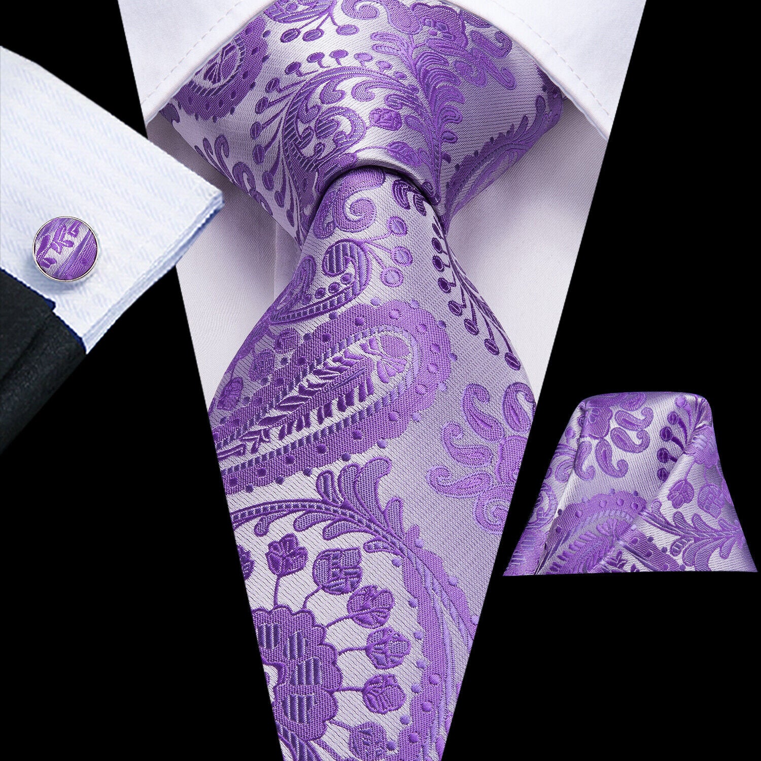 Silk Tie & Cufflink Set + FREE 4-Day Delivery