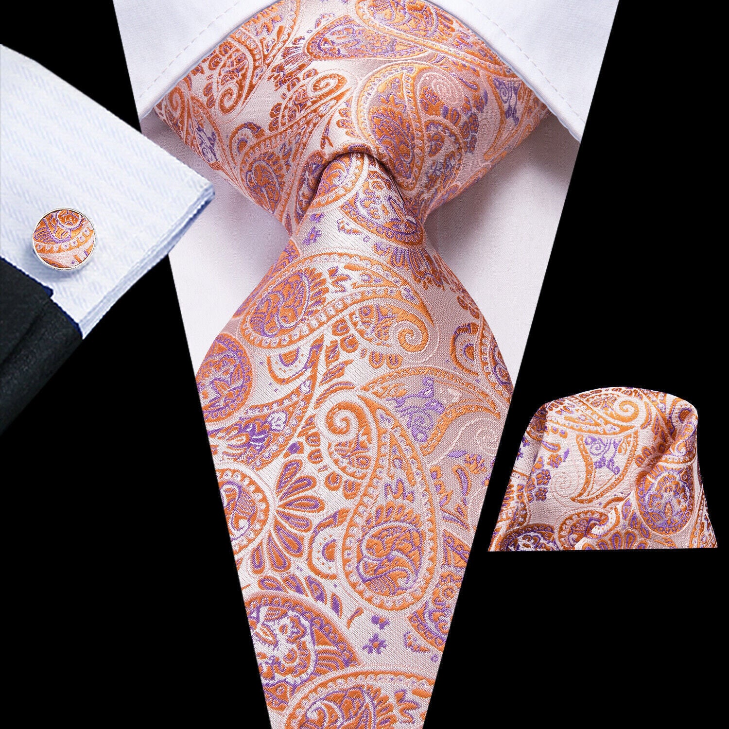 Silk Tie & Cufflink Set + FREE 4-Day Delivery