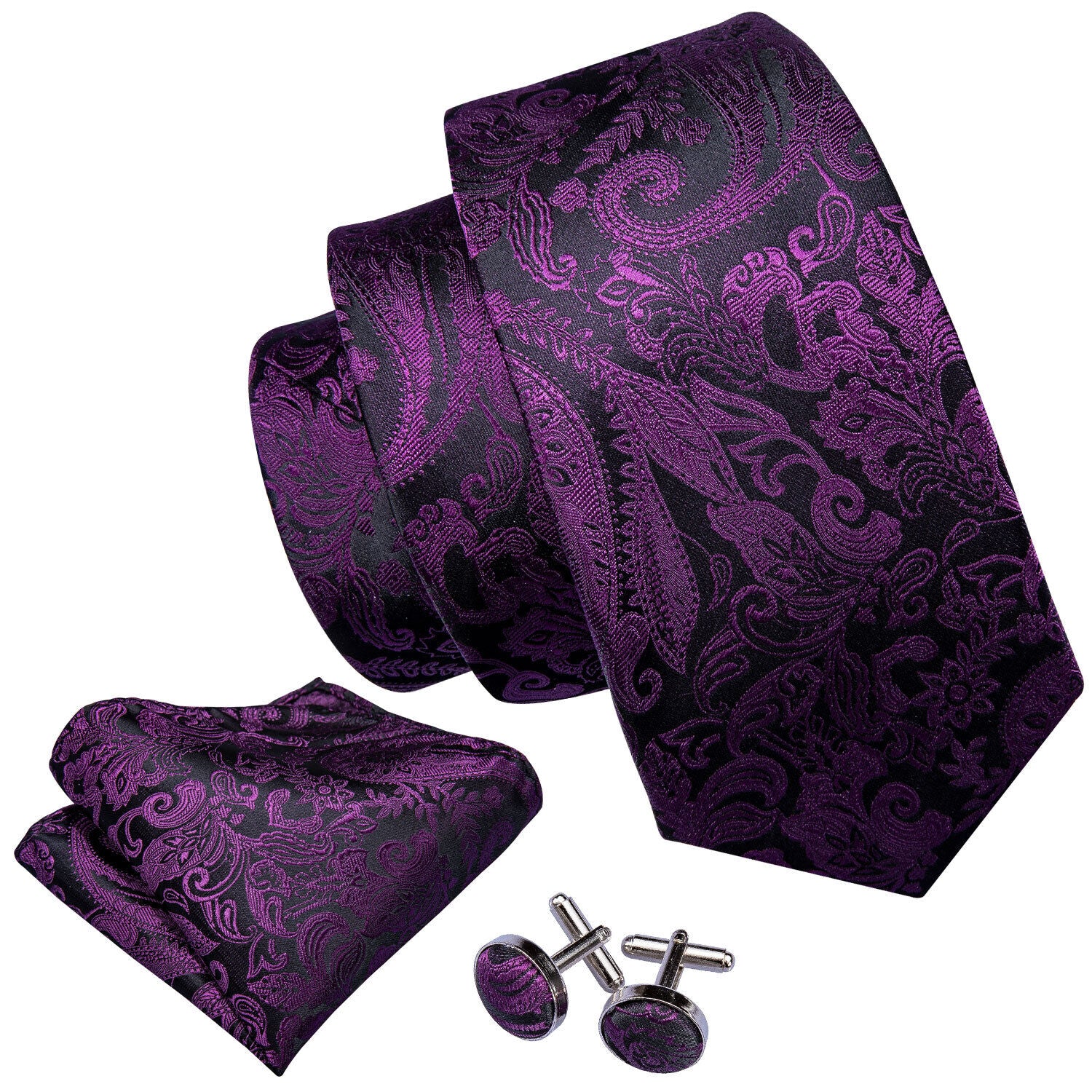 Silk Tie & Cufflink Set + FREE 4-Day Delivery