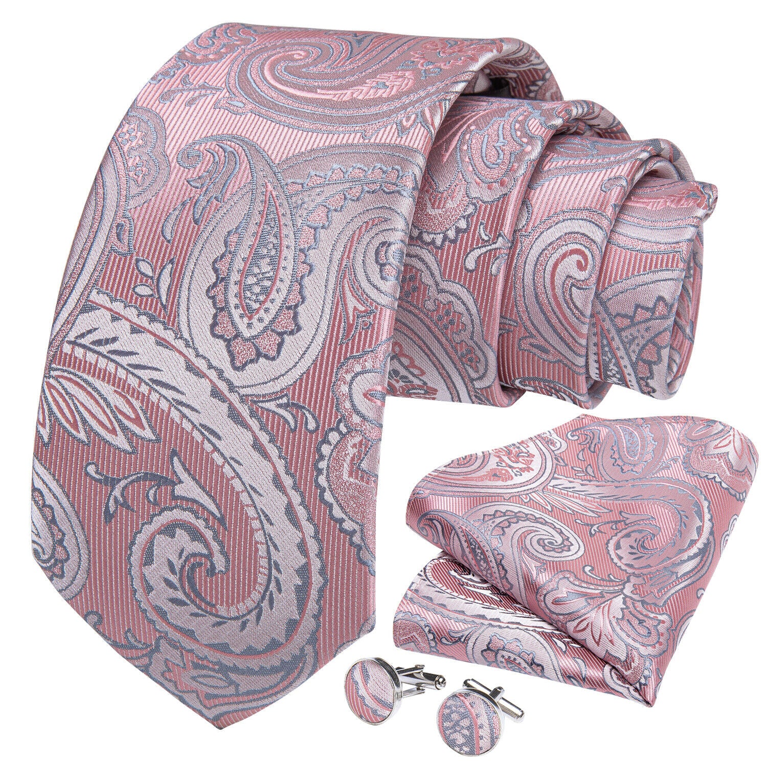 Silk Tie & Cufflink Set + FREE 4-Day Delivery