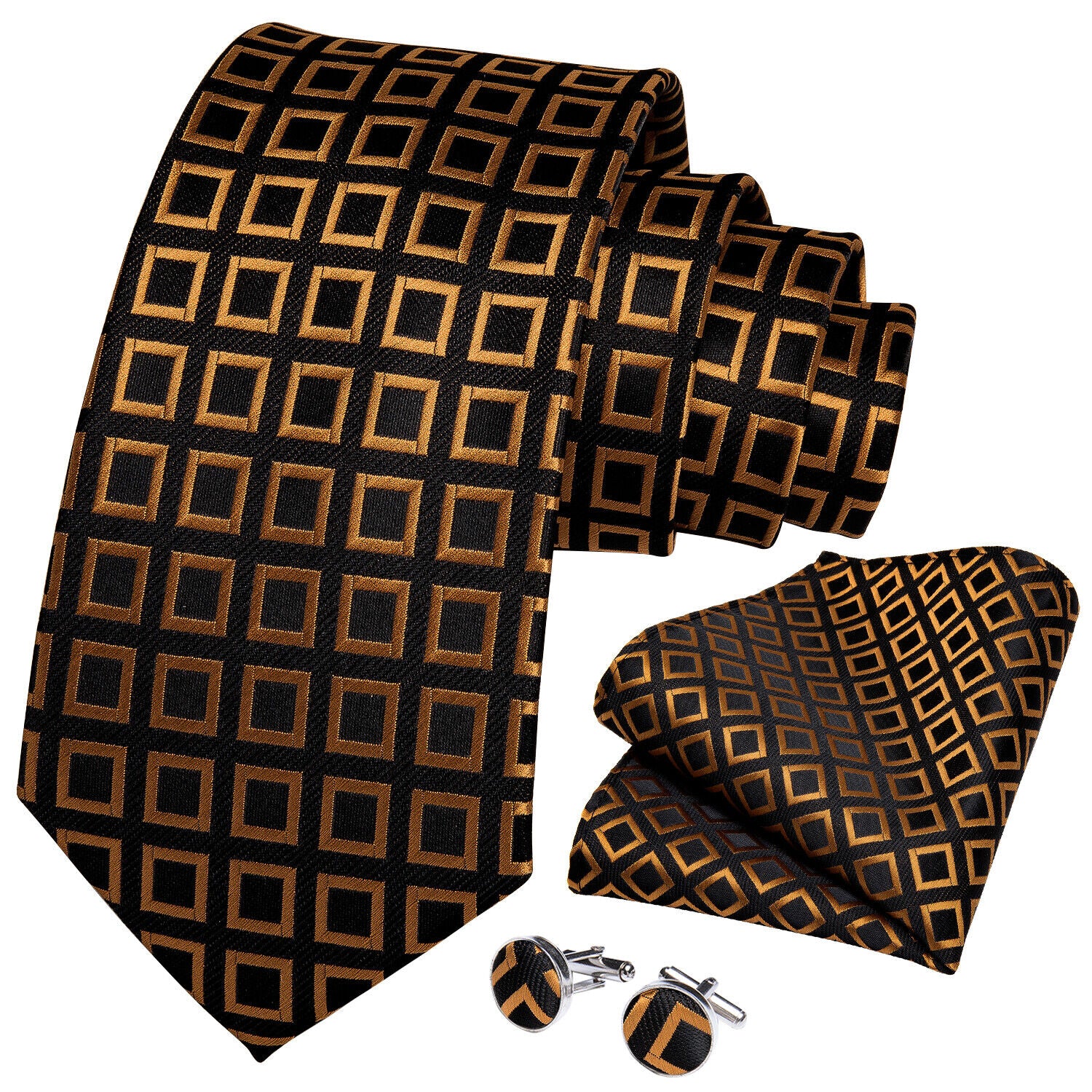 Silk Tie & Cufflink Set + FREE 4-Day Delivery