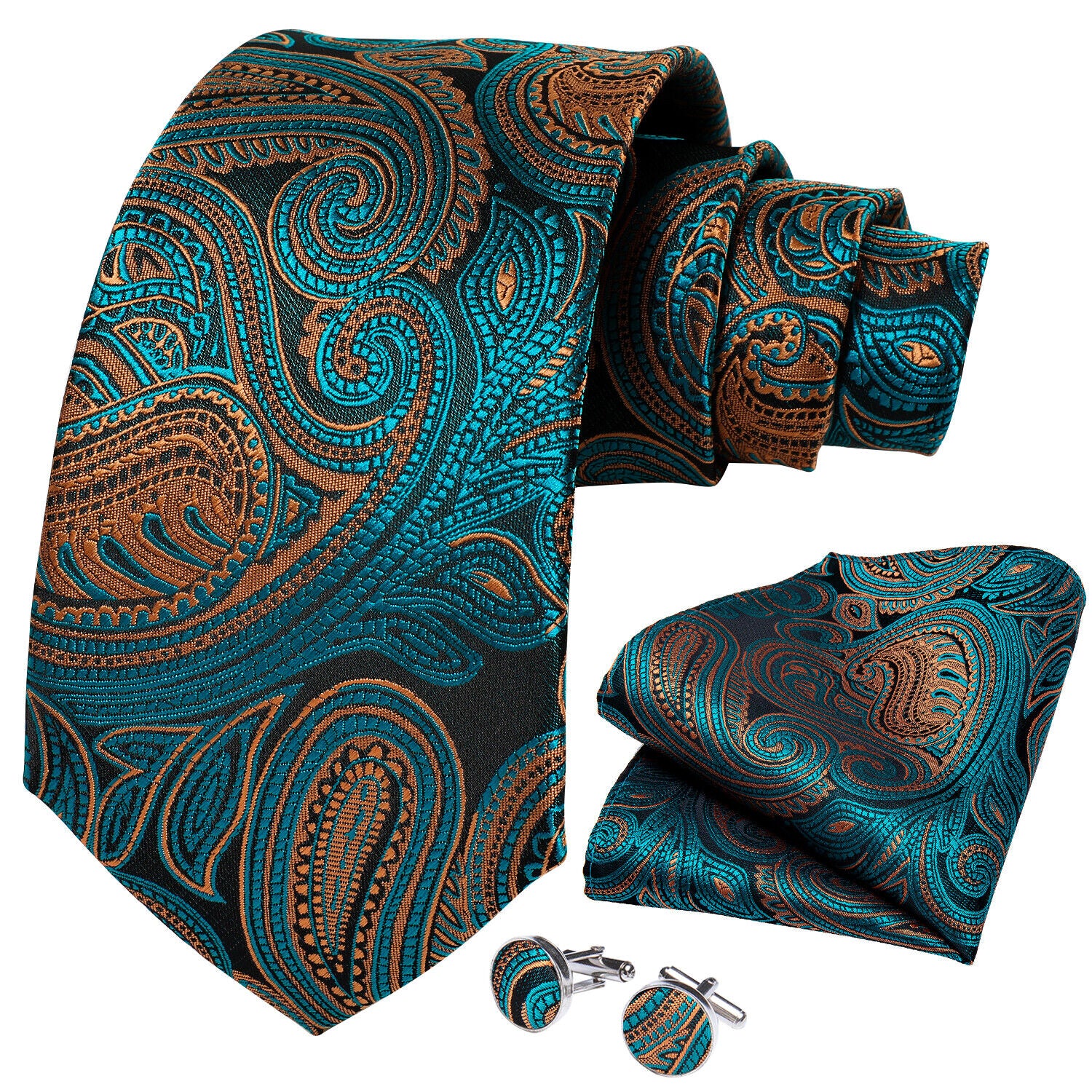 Silk Tie & Cufflink Set + FREE 4-Day Delivery