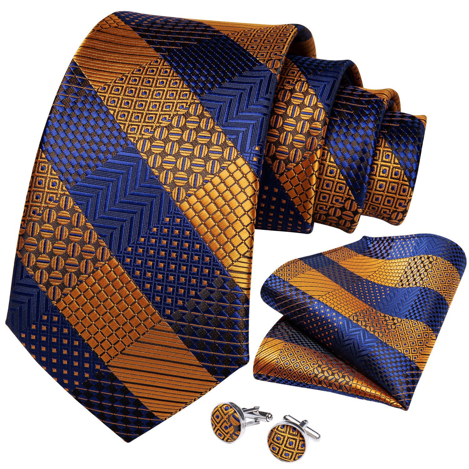 Silk Tie & Cufflink Set + FREE 4-Day Delivery