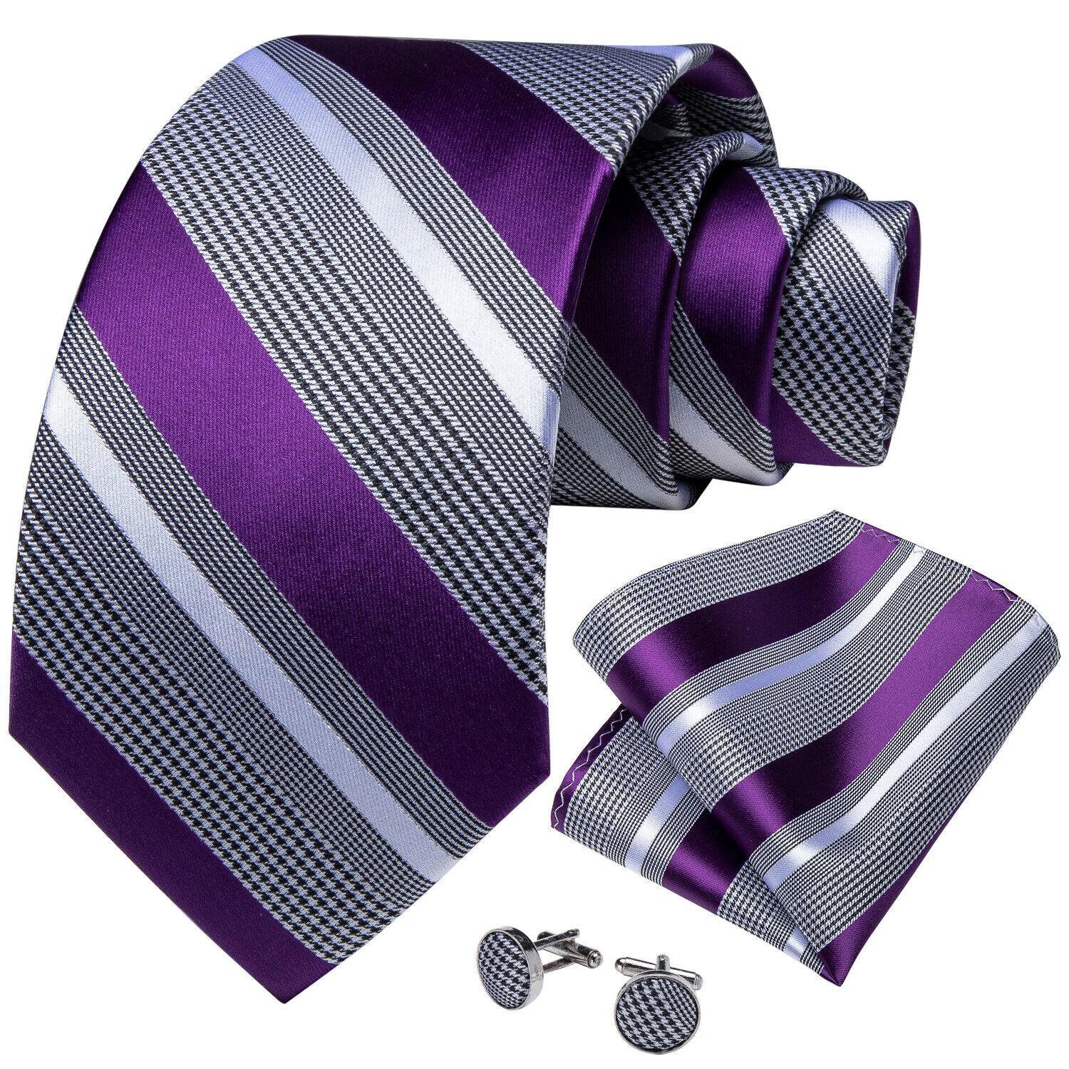 Silk Tie & Cufflink Set + FREE 4-Day Delivery