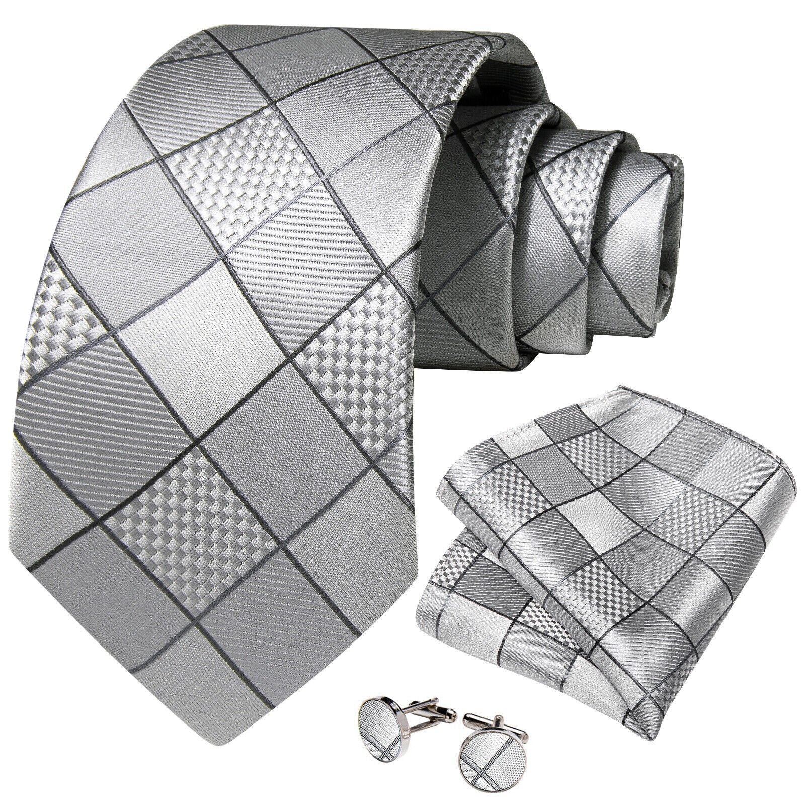 Silk Tie & Cufflink Set + FREE 4-Day Delivery