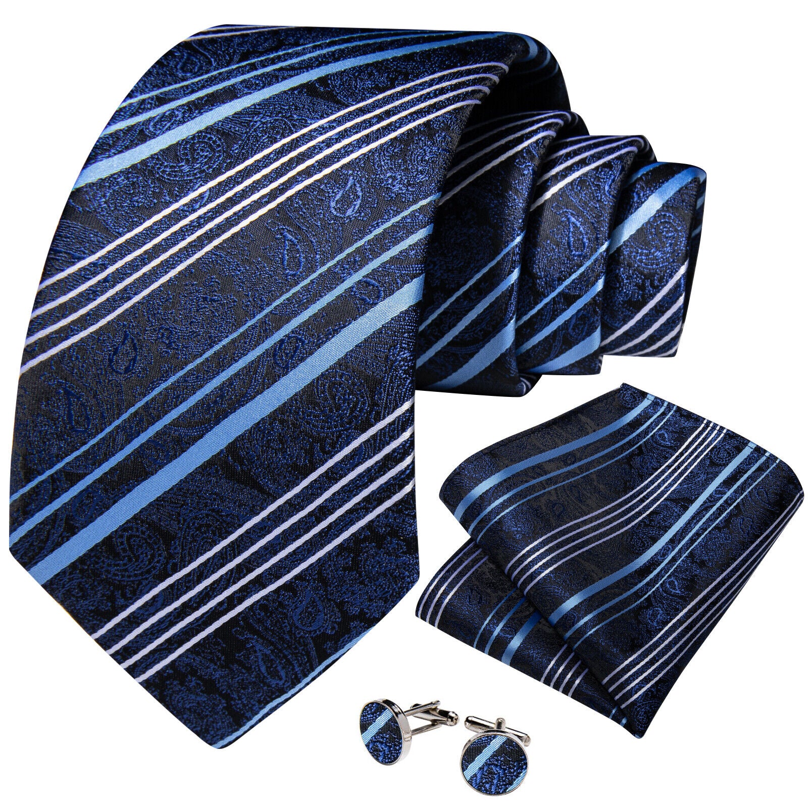 Silk Tie & Cufflink Set + FREE 4-Day Delivery