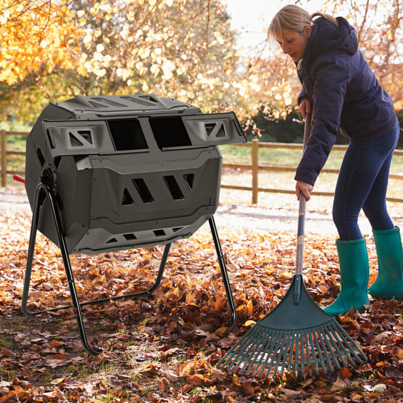 160L Dual Chamber Compost Tumbler